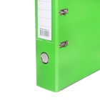 Папка-регистратор А4, 75 мм, Calligrata, ПВХ, металлическая окантовка, карман на корешок, собранная, светло-зеленая - Фото 3