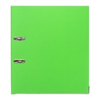 Папка-регистратор А4, 75 мм, Calligrata, ПВХ, металлическая окантовка, карман на корешок, собранная, светло-зеленая - Фото 4