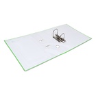 Папка-регистратор А4, 75 мм, ПВХ, тиснение «лен», металлическая окантовка, карман на корешок, собранная, светло-зеленая - Фото 6