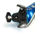 Электробритва Centek CT-2170, 3 Вт, роторная, 3 плавающие головки, черно-голубая - Фото 4