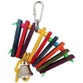 Игрушка Triol «Ксилофон» для птиц, с бусинами и колокольчиком, 15.5×12 см