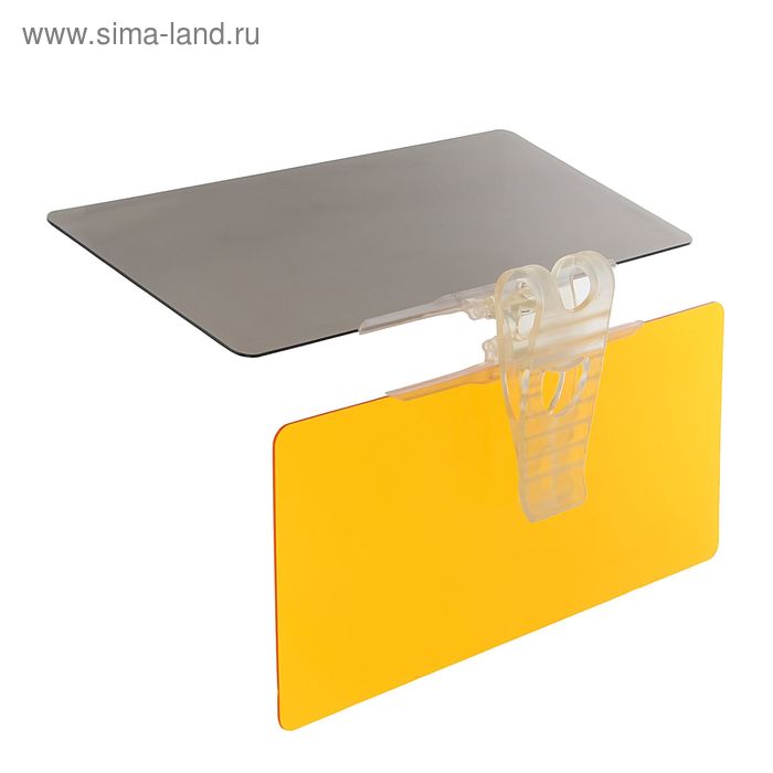Солнцезащитный козырек в авто, пластик, жёлтый, 30×13 см, 2 визора - Фото 1