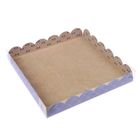 Коробка для кондитерских изделий с PVC крышкой "Вкусности", 21 х 21 х 3 см - Фото 2