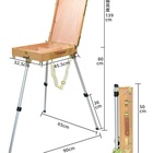 Этюдник, 33 х 46 х 13 см, максимальная высота ножек 83 см, металлические, телескопические, бук 1971413 - фото 2082023