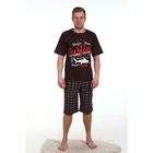 Пижама мужская (футболка, шорты), микс, размер 50 - Фото 3