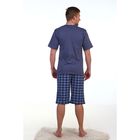 Пижама мужская (футболка, шорты) ПК181 МИКС, размер 46 - Фото 2