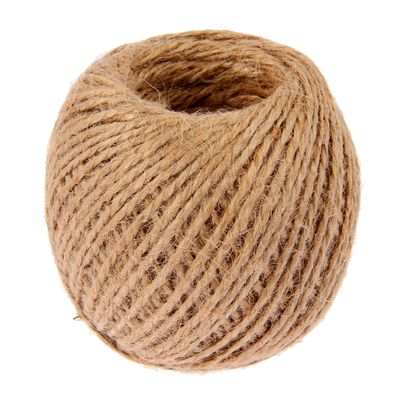 Шпагат джутовый, скрученный d=1.5 мм, 60 м, цвет натуральный