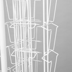 Стойка буклетница вращающаяся для открыток, напольная, 108 карманов (54 А5, 54 А6), 55.8×61.4×173.3 см, белая - Фото 3