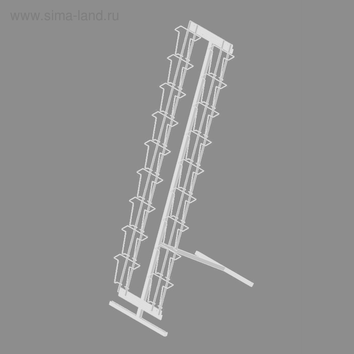 Стойка напольная для открыток, 18 карманов А5, наклонная, цвет белый - Фото 1