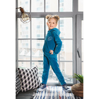Комплект для девочки (толстовка, брюки), рост 110-116 см, цвет синий 080-М - Фото 1
