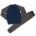 Комплект для мальчика (толстовка, брюки), рост 146-152 см, цвет синий/графит 183-М - Фото 2
