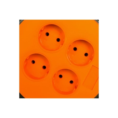 Удлинитель на катушке GLANZEN, 4 розетки, 50 м, 16 А, IP20, ПВС 2×2.5, EB-50-008