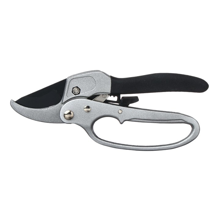 Секатор контактный, 8 (20 см), с храповым механизмом, металлические ручки, Greengo