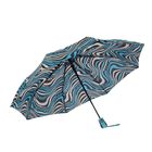 Зонт полуавтоматический "Волна", R=55см, цвет голубой - Фото 2