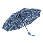 Зонт полуавтоматический "Волна", R=55см, цвет синий - Фото 2