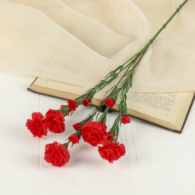 Цветы искусственные "Гвоздика кустовая" 60 см, красный