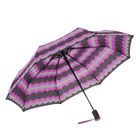 Зонт полуавтоматический "Карусель", R=55см, цвет фиолетовый/чёрный - Фото 2