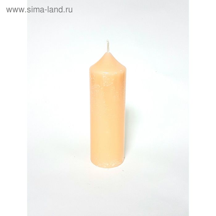 Свеча - цилиндр, 60*170в абрикосовый - Фото 1