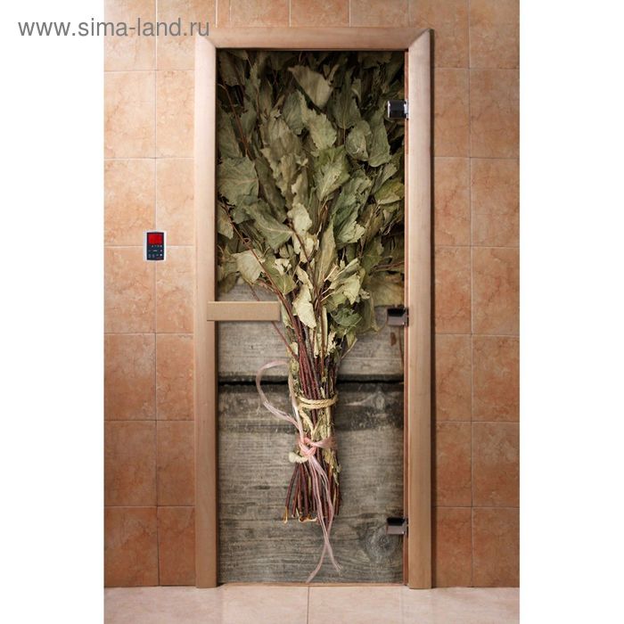 Дверь с фотопечатью, стекло 8 мм, размер коробки 190 × 70 см, левая, цвет А011 - Фото 1