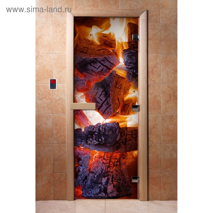 Дверь с фотопечатью, стекло 8 мм, размер коробки 190 × 70 см, левая, цвет А060 - Фото 1