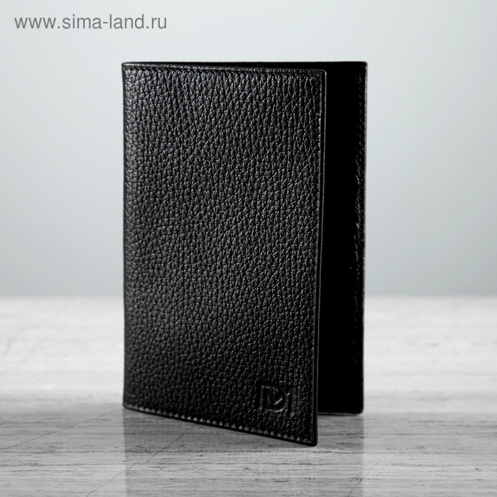 Обложка для паспорта, отдел для кредитных карт, цвет чёрный - Фото 1