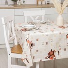 Клеёнка на стол Доляна, на нетканой основе, ширина 137 см, толщина 0.8 мм, рулон 20 м - Фото 1