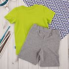 Комплект для мальчика (футболка, шорты), рост 122 см, цвет салатовый CSK 9633 - Фото 2