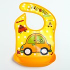 Нагрудник для кормления непромокаемый на кнопке, с супер-карманом, МИКС - Фото 1