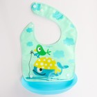 Нагрудник для кормления непромокаемый на кнопке, с супер-карманом, МИКС - Фото 11