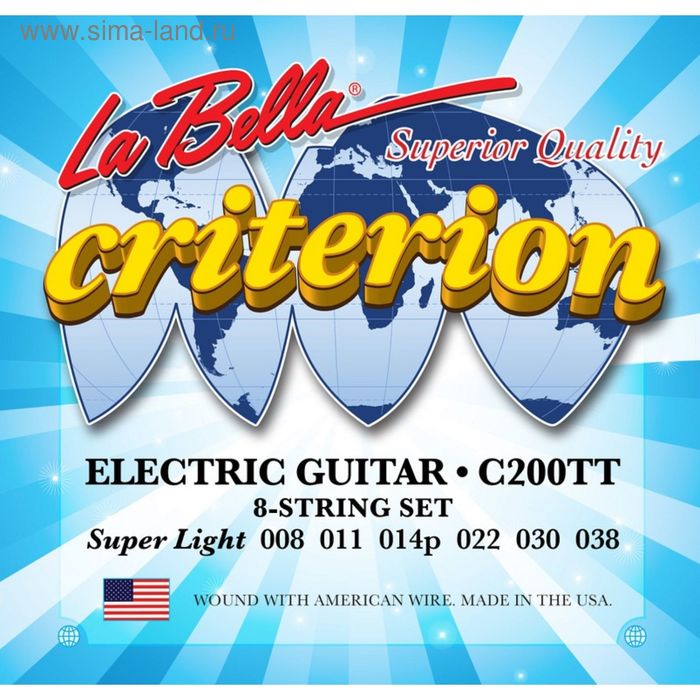 Струны для электрогитары La Bella C200TT Criterion Extra Light - Фото 1