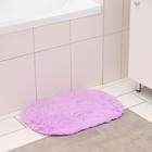 Коврик для ванной и туалета Доляна «Пушистик», 40×60 см, цвет сиреневый - фото 317971608