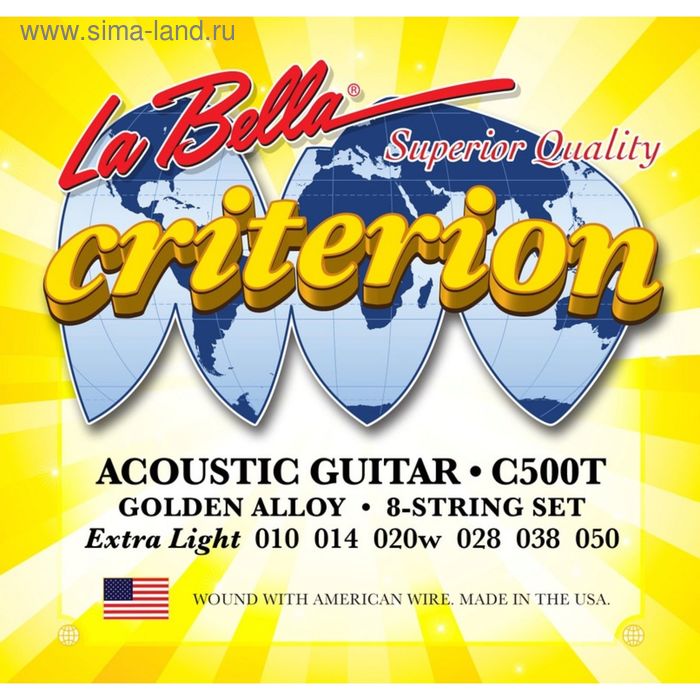Струны для акустической гитары La Bella C500T Criterion Extra Light - Фото 1