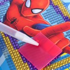 Алмазная мозаика с частичным заполнением для детей «Человек-паук», 16 х 10,5 см - Фото 6