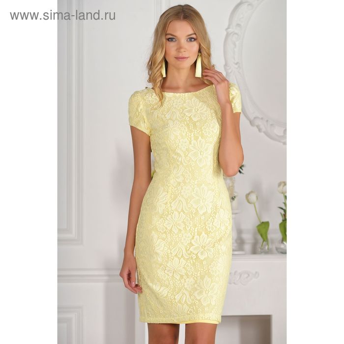 Платье женское, размер 46, рост 170 см, цвет жёлтый - Фото 1