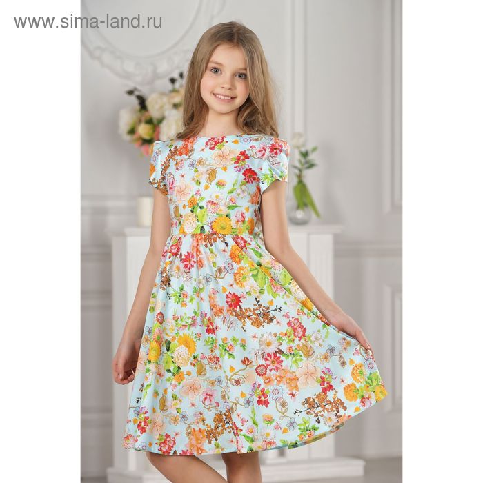 Платье детское, разноцветное, размер 40, рост 146 - Фото 1