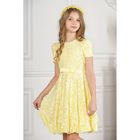 Платье детское, цвет жёлтый, размер 36, рост 122 - Фото 1