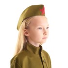 Костюм военного «Солдаточка», гимнастёрка, ремень, пилотка, юбка, 5-7 лет, рост 122-134 см - Фото 3