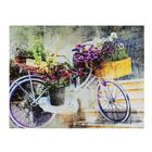 Картина на холсте "Цветочный велосипед" 30х40 см - фото 3164258