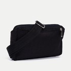 Поясная сумка на молнии, 3 наружных кармана, цвет чёрный - фото 8318418