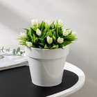 Кашпо для цветов со вставкой Plast-Avenue «Порто», 1 л, пластик, белое - Фото 1