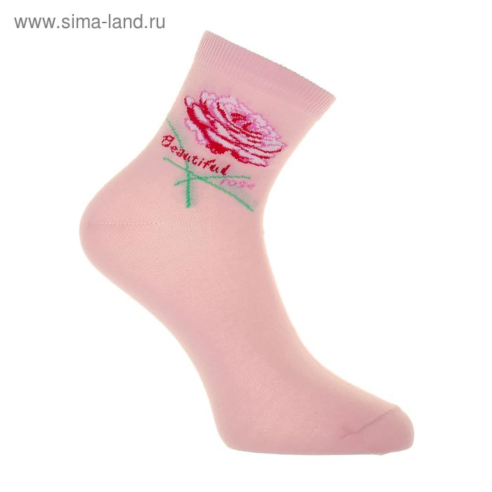 Носки женские, цвет розовый, размер 23-25 - Фото 1