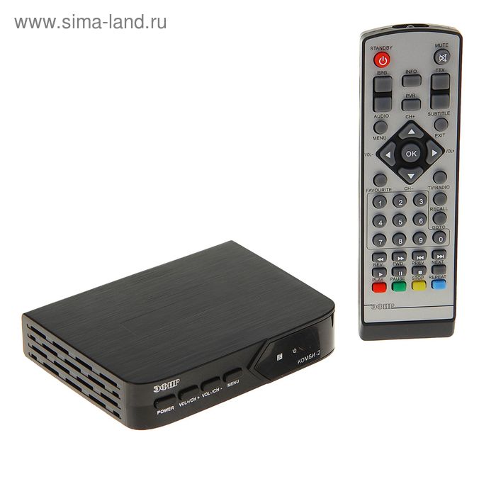 Приставка для цифрового ТВ "Эфир" Комби-2, FullHD, DVB-T2, HDMI, RCA, USB, черная - Фото 1