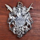 Панно на стену «Геральдика. Лев на щите и две шпаги», декор настенный, щит декоративный - Фото 3