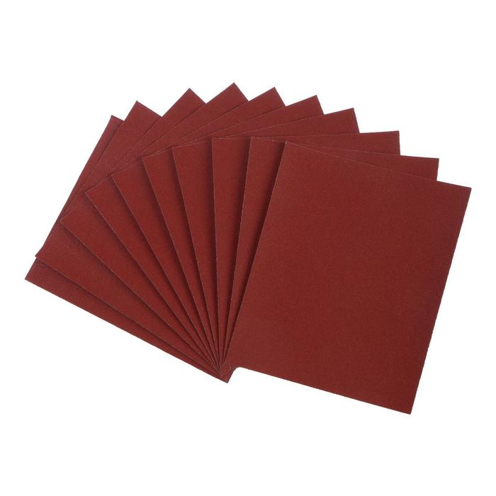 Шкурка шлифовальная в листах ЛОМ, на бумажной основе водостойкая, 230×280, Р100, 10 шт. - Фото 1