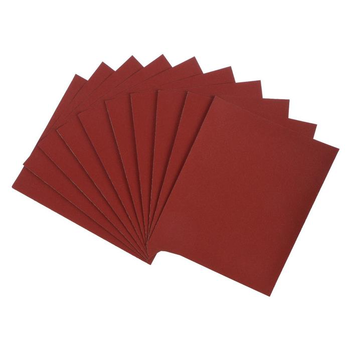 Шкурка шлифовальная в листах ЛОМ, на бумажной основе водостойкая, 230×280, Р180, 10 шт. - Фото 1