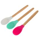 Ложка силиконовая гарнирная Доляна «Эко», 30,3 см, цвет МИКС - Фото 3