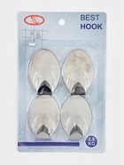 Крючки самоклеящиеся SAVANNA «Овал», 4 шт., металл, 5×3.3×1.5 см, хромированные - Фото 11