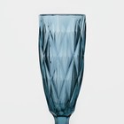 Бокал стеклянный для шампанского Magistro «Круиз», 160 мл, 7×20 см, цвет синий - Фото 4