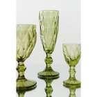 Бокал из стекла для шампанского Magistro «Круиз», 160 мл, 7×20 см, цвет зелёный - Фото 5