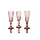 Бокал из стекла для шампанского Magistro «Ла-Манш», 160 мл, цвет розовый - фото 4570825